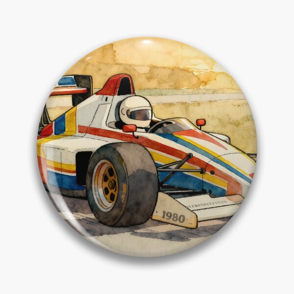 Item preview, Vintage open-wheel racing car in watercolor style designed and sold by ginokelleners.
