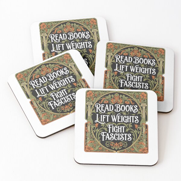Item preview, Read Books Lift Weights Fight Fascists Reading Lover designed and sold by THREE LITTLE BEANS.