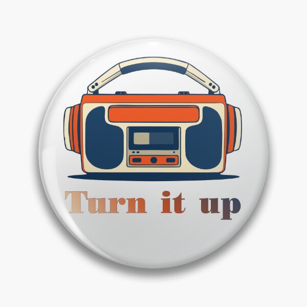 Item preview, Retro 80s Boombox - Turn It Up Vintage Radio designed and sold by Pixel&Palette Studio.