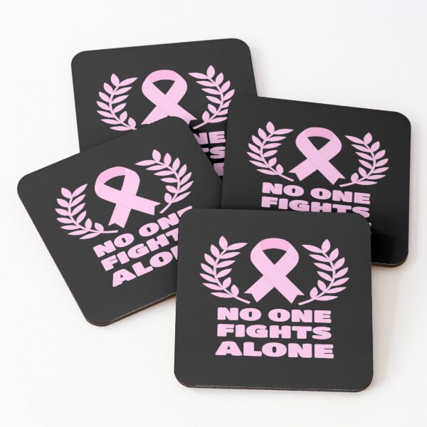 Item preview, Breast Cancer Awareness Pink Ribbon Art – No One Fights Alone Support Design for Strong Survivors & Families designed and sold by Bright Nest Studio.