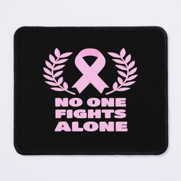 Item preview, Breast Cancer Awareness Pink Ribbon Art – No One Fights Alone Support Design for Strong Survivors & Families designed and sold by Bright Nest Studio.