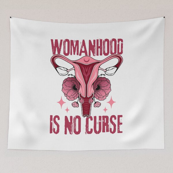 Item preview, Womanhood Is No Curse | Sassy Defiant Feminist Art designed and sold by ObsidianDaz.