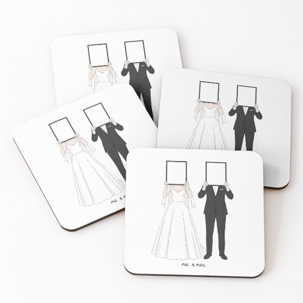 Item preview, Funny Wedding Couple Sticker – Mr. & Mrs. Est. 2026 Minimal Bride & Groom Art designed and sold by JaiSoftStudio.