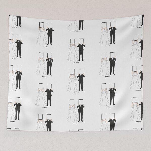 Item preview, Funny Wedding Couple Sticker – Mr. & Mrs. Est. 2026 Minimal Bride & Groom Art designed and sold by JaiSoftStudio.