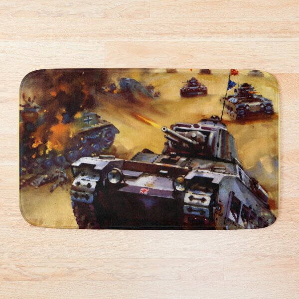 Item preview, Back Them Up WWII Poster | British Tank Attack in Western Desert | Vibrant War Art | North African Campaign Propaganda designed and sold by artofuniverse.