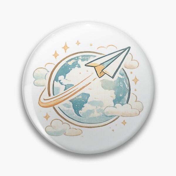 Item preview, Paper Plane Around the World – Dreamy Travel Illustration designed and sold by myforestfog.