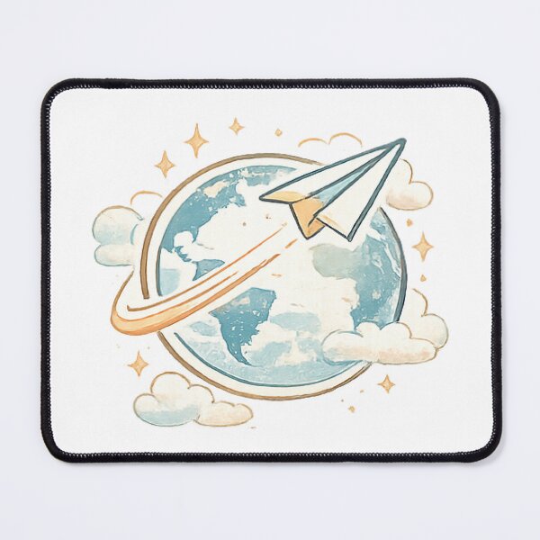 Item preview, Paper Plane Around the World – Dreamy Travel Illustration designed and sold by myforestfog.