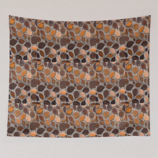 Item preview, Rustic Autumn Leaves Pattern - Earthy Brown and Orange Fallen Foliage Art designed and sold by Maryam_ART.