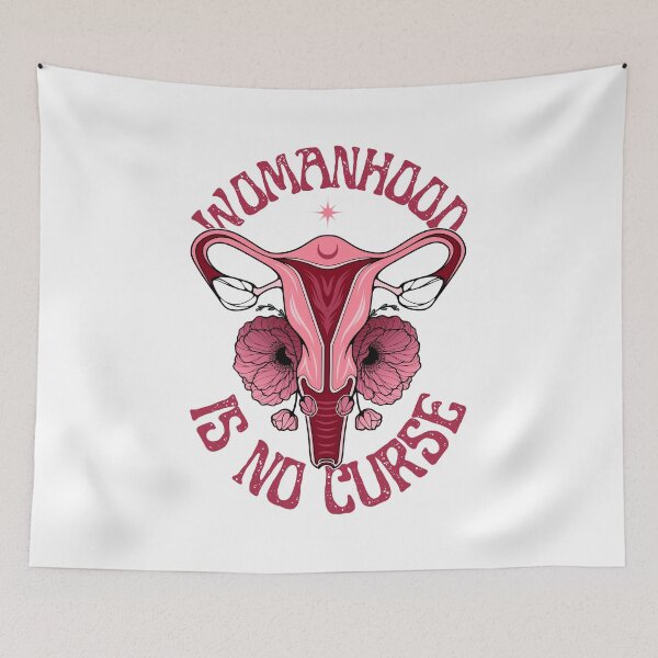 Item preview, Womanhood Is No Curse | Sassy Defiant Feminist Art designed and sold by ObsidianDaz.