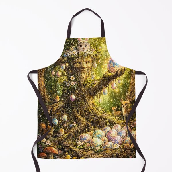 Item preview, Magical Tree Spirit Holding Easter Egg – Fantasy Forest Easter Illustration designed and sold by Dominik1994.