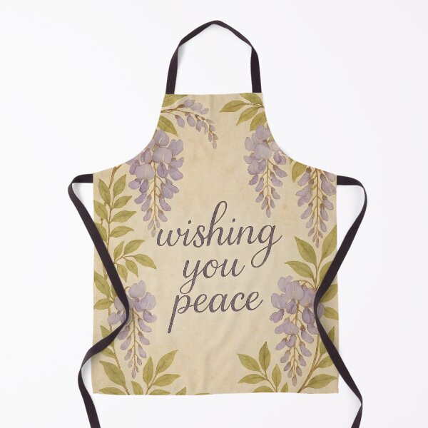 Item preview, Wishing You Peace – Wisteria Watercolor Border on Vintage Paper designed and sold by EmeraldeaArt.