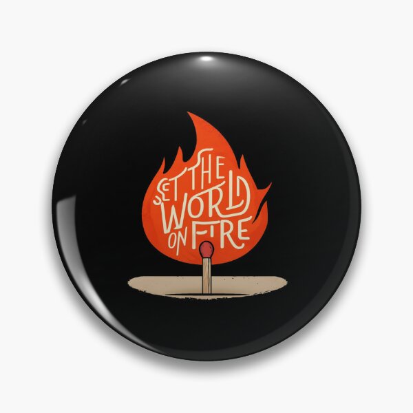 Item preview, Set the World on Fire Motivational Flame Art – Bold Inspirational Typography for Driven Creators designed and sold by Bright Nest Studio.