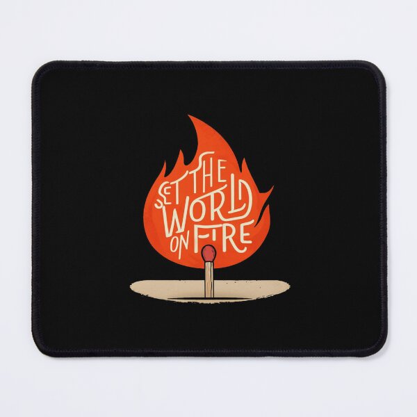 Item preview, Set the World on Fire Motivational Flame Art – Bold Inspirational Typography for Driven Creators designed and sold by Bright Nest Studio.
