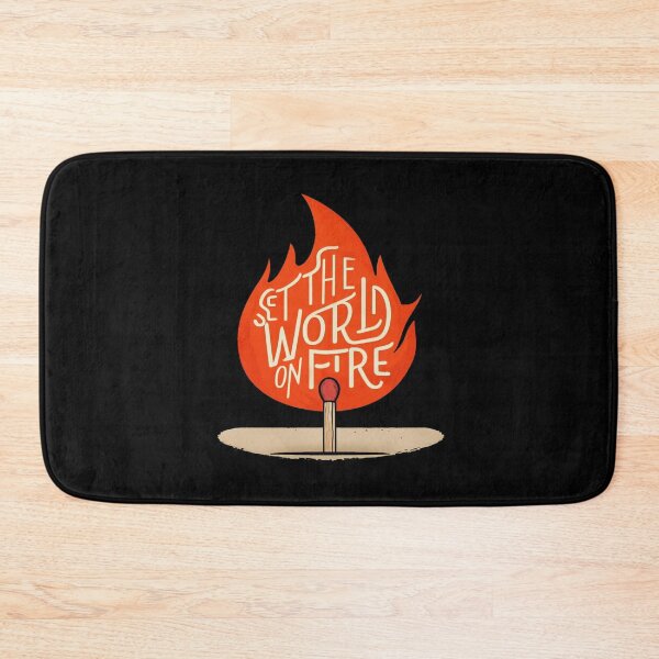 Item preview, Set the World on Fire Motivational Flame Art – Bold Inspirational Typography for Driven Creators designed and sold by Bright Nest Studio.