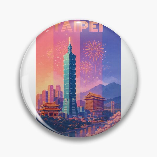 Item preview, Taipei Skyline with Taipei 101 and Fireworks over Keelung River designed and sold by Aryabek.
