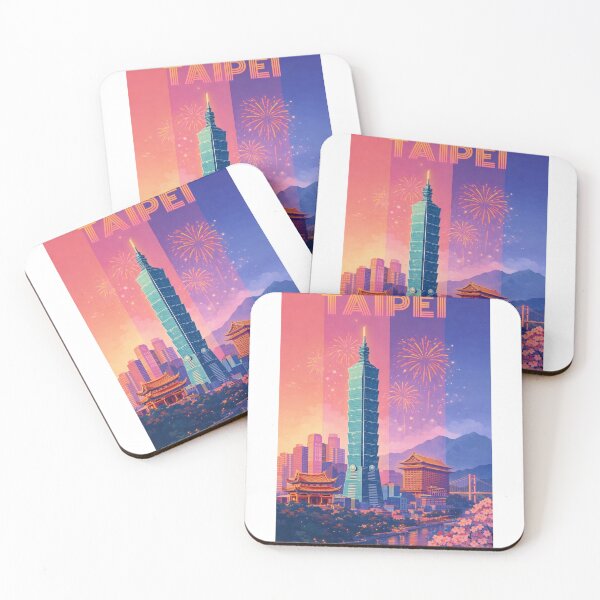 Item preview, Taipei Skyline with Taipei 101 and Fireworks over Keelung River designed and sold by Aryabek.