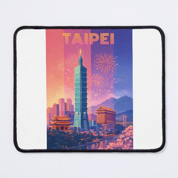 Item preview, Taipei Skyline with Taipei 101 and Fireworks over Keelung River designed and sold by Aryabek.