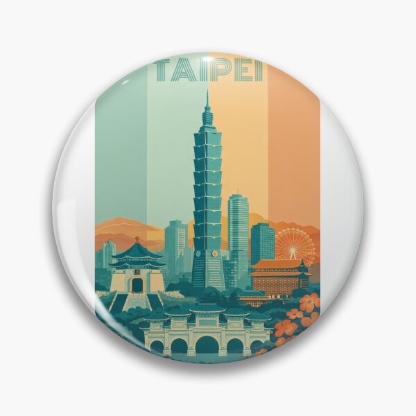 Item preview, Daylight View of Taipei 101 with Landmarks in Zhongzheng and Xinyi Districts designed and sold by Aryabek.