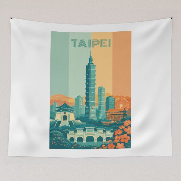 Item preview, Daylight View of Taipei 101 with Landmarks in Zhongzheng and Xinyi Districts designed and sold by Aryabek.