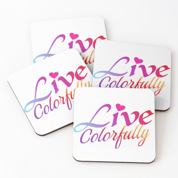Item preview, Live Colorfully - Rainbow Inspirational Quote designed and sold by Pixel&Palette Studio.