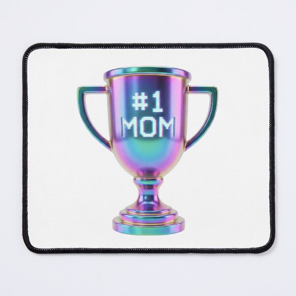 Item preview, #1 Mom Holographic Trophy | Y2K Aesthetic Award designed and sold by GemajoStudio.