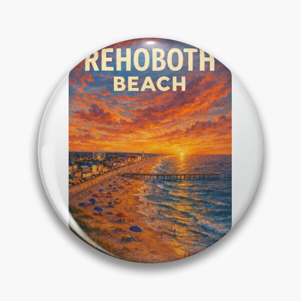 Item preview, Rehoboth Beach Boardwalk and Pier at Sunset, Delaware Coast designed and sold by Aryabek.