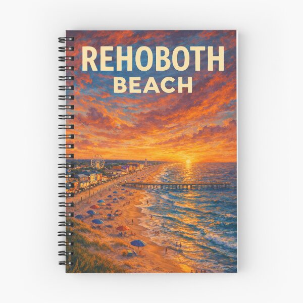 Item preview, Rehoboth Beach Boardwalk and Pier at Sunset, Delaware Coast designed and sold by Aryabek.