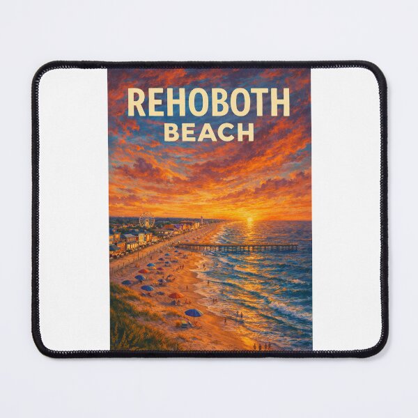 Item preview, Rehoboth Beach Boardwalk and Pier at Sunset, Delaware Coast designed and sold by Aryabek.