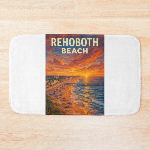 Item preview, Rehoboth Beach Boardwalk and Pier at Sunset, Delaware Coast designed and sold by Aryabek.