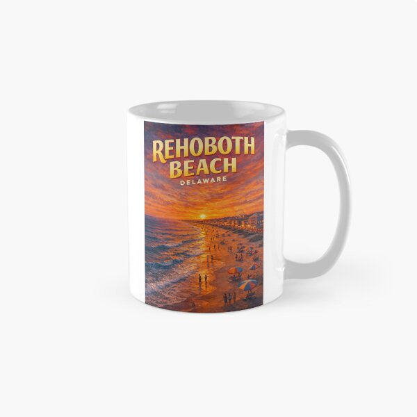 Item preview, Rehoboth Beach Sunset Promenade with Ferris Wheel and Ocean Glow designed and sold by Aryabek.