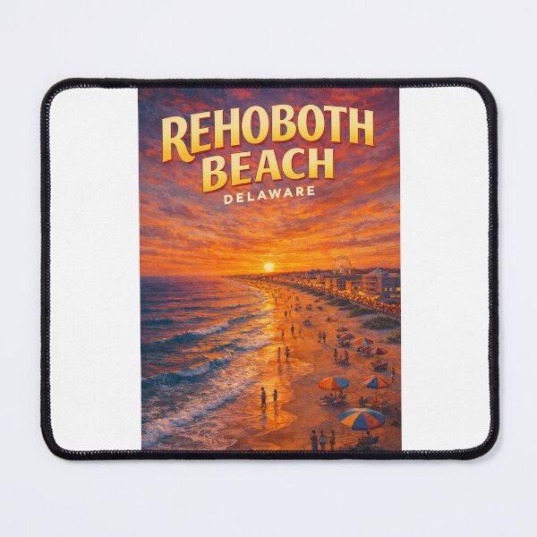 Item preview, Rehoboth Beach Sunset Promenade with Ferris Wheel and Ocean Glow designed and sold by Aryabek.