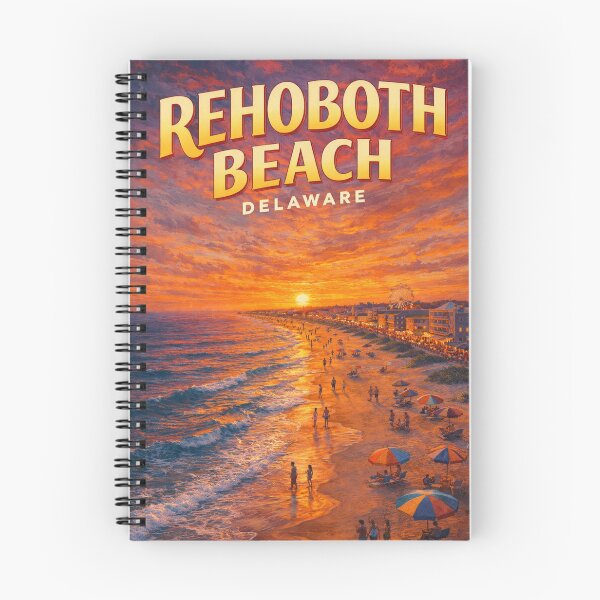 Item preview, Rehoboth Beach Sunset Promenade with Ferris Wheel and Ocean Glow designed and sold by Aryabek.