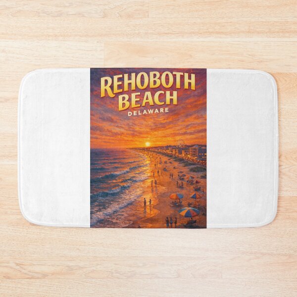 Item preview, Rehoboth Beach Sunset Promenade with Ferris Wheel and Ocean Glow designed and sold by Aryabek.