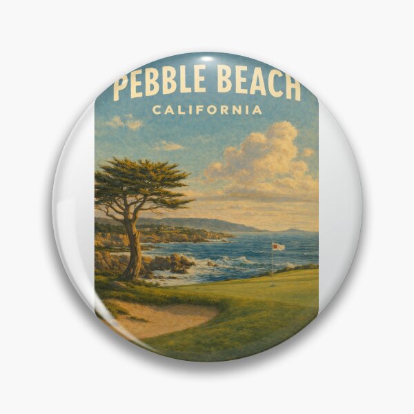 Item preview, Pebble Beach Golf Course View Over Pacific Cliffs and Lone Cypress designed and sold by Aryabek.