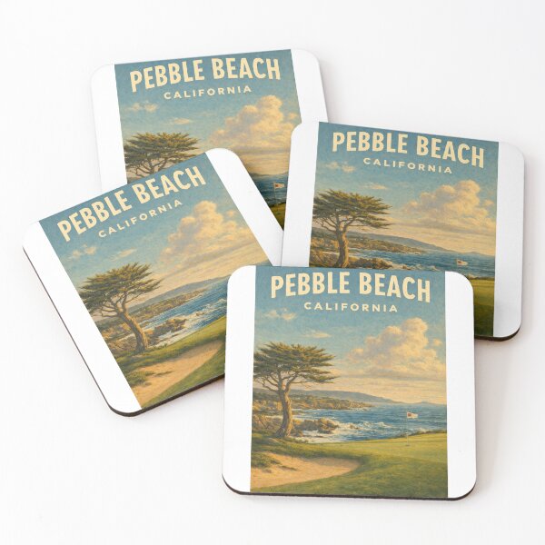 Item preview, Pebble Beach Golf Course View Over Pacific Cliffs and Lone Cypress designed and sold by Aryabek.
