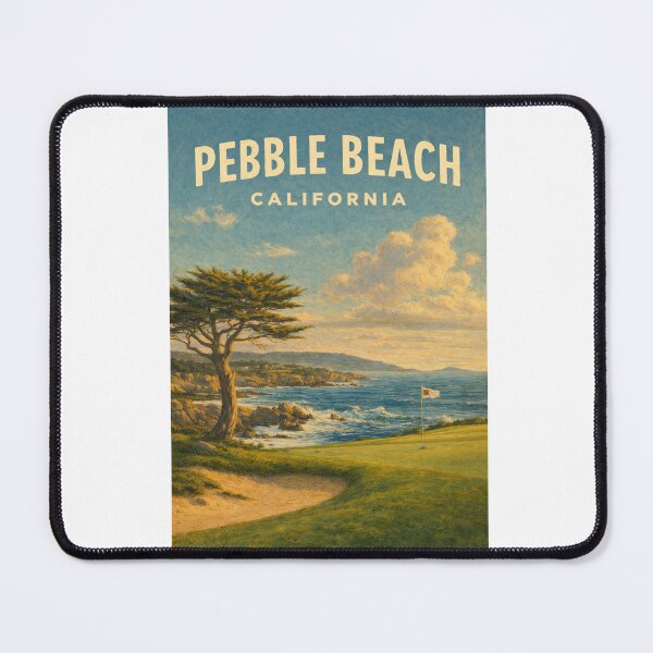 Item preview, Pebble Beach Golf Course View Over Pacific Cliffs and Lone Cypress designed and sold by Aryabek.