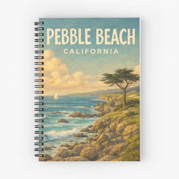 Item preview, Pebble Beach Coastline with Rocky Shore and California Cypress Tree designed and sold by Aryabek.