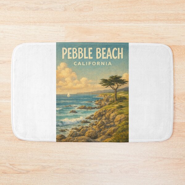 Item preview, Pebble Beach Coastline with Rocky Shore and California Cypress Tree designed and sold by Aryabek.