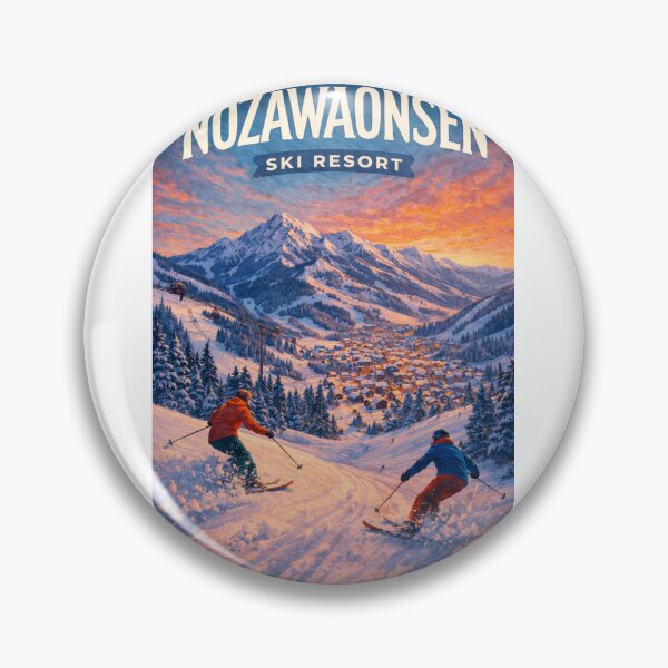 Item preview, Nozawa Onsen Ski Resort with Mount Kenashi in Nagano Prefecture, Japan designed and sold by Aryabek.