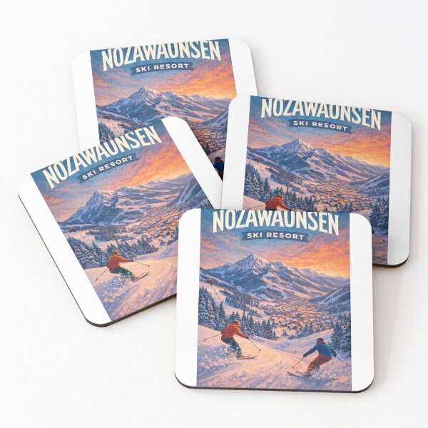Item preview, Nozawa Onsen Ski Resort with Mount Kenashi in Nagano Prefecture, Japan designed and sold by Aryabek.