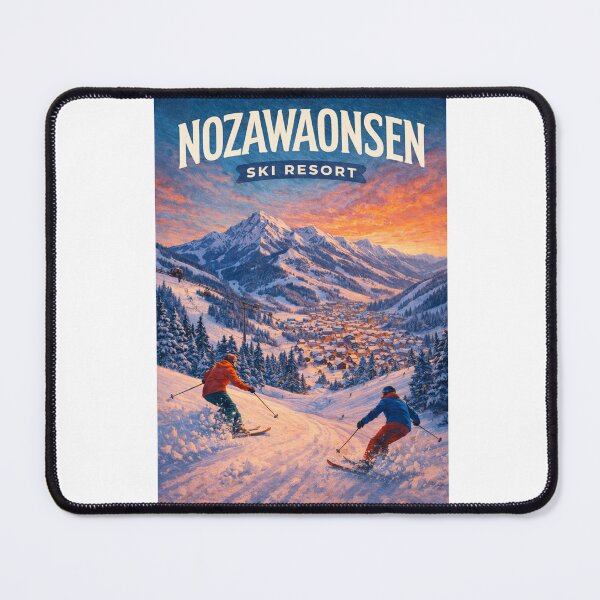 Item preview, Nozawa Onsen Ski Resort with Mount Kenashi in Nagano Prefecture, Japan designed and sold by Aryabek.