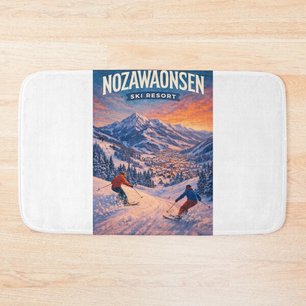 Item preview, Nozawa Onsen Ski Resort with Mount Kenashi in Nagano Prefecture, Japan designed and sold by Aryabek.