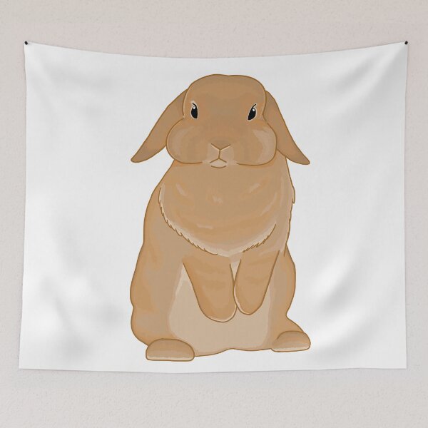 Item preview, Holland Lop Orange Standing Rabbit Illustration designed and sold by tayaan.