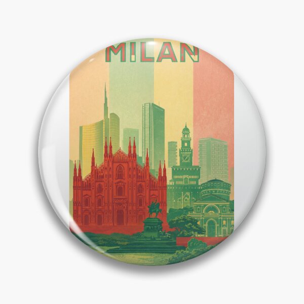 Item preview, Milan Skyline with Duomo di Milano and Sforza Castle, Lombardy, Italy designed and sold by Aryabek.