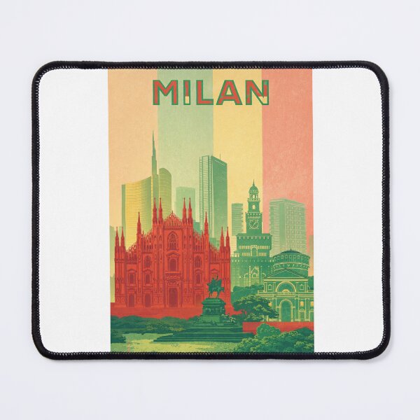Item preview, Milan Skyline with Duomo di Milano and Sforza Castle, Lombardy, Italy designed and sold by Aryabek.