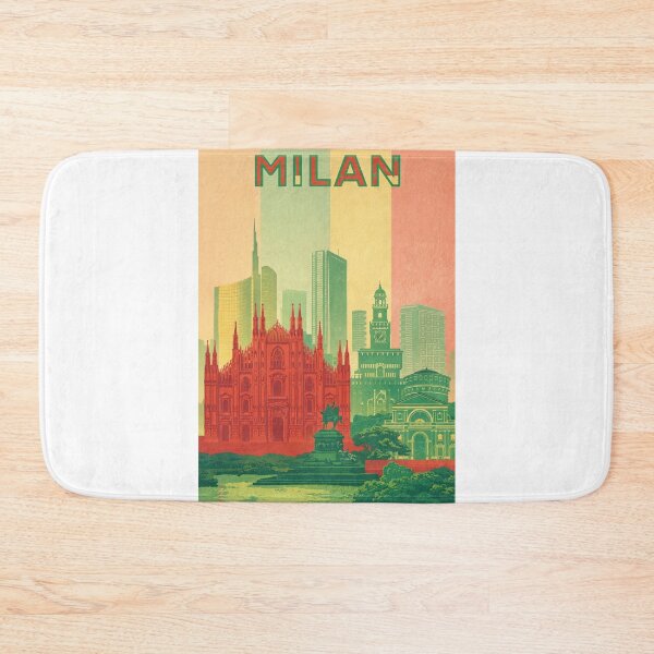 Item preview, Milan Skyline with Duomo di Milano and Sforza Castle, Lombardy, Italy designed and sold by Aryabek.
