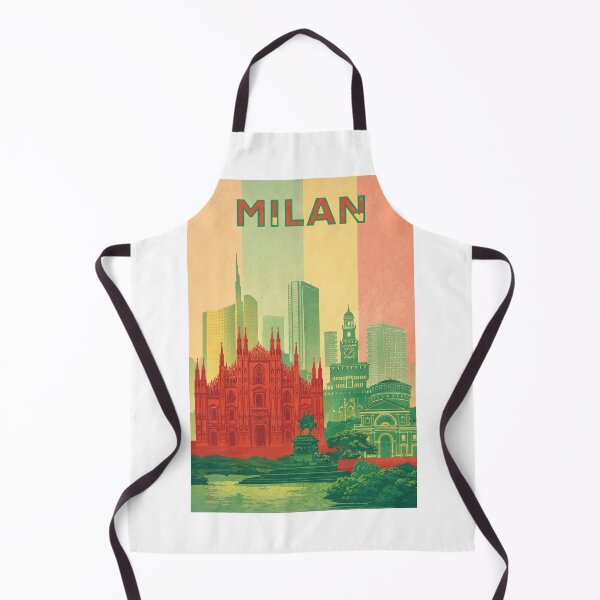 Item preview, Milan Skyline with Duomo di Milano and Sforza Castle, Lombardy, Italy designed and sold by Aryabek.