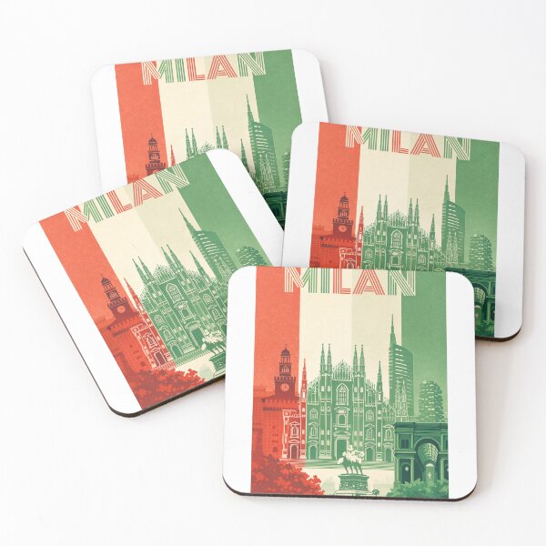 Item preview, Milan City Landmarks with Duomo and Galleria Vittorio Emanuele II, Italy designed and sold by Aryabek.