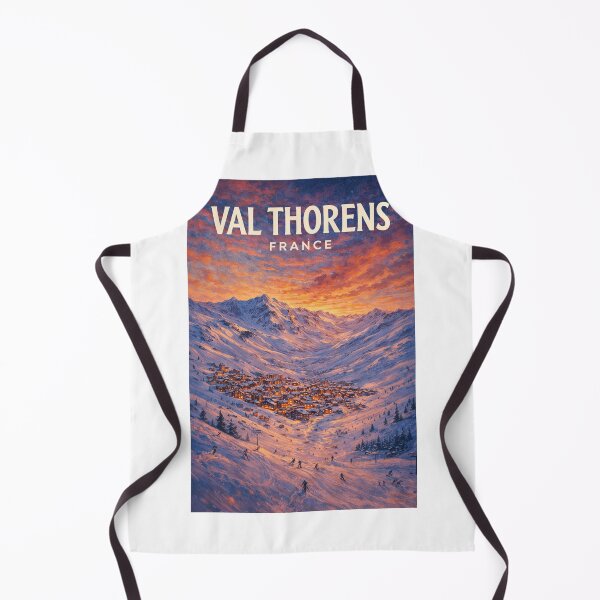 Item preview, Val Thorens Ski Slopes and Village at Sunset, French Alps designed and sold by Aryabek.