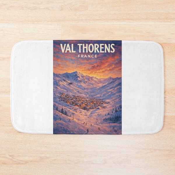 Item preview, Val Thorens Ski Slopes and Village at Sunset, French Alps designed and sold by Aryabek.